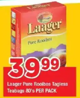 OK Grocer Laager Pure Rooibos Tagless Teabags offer