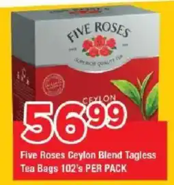 OK Grocer Five Roses Ceylon Blend Tagless Tea Bags offer