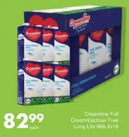 Save Hyper Creamline Full Cream/ Lactose Free Long Life Milk offer