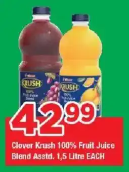 OK Grocer Clover Krush 100% Fruit Juice Blend offer
