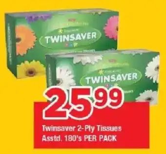 OK Grocer Twinsaver 2-Ply Tissues offer