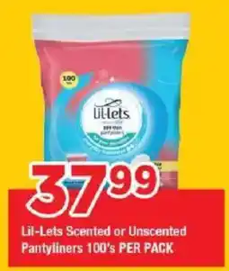 OK Grocer Lil-Lets Scented or Unscented Pantyliners offer
