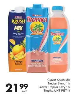 Save Hyper Clover Krush Mix Nectar Blend/ Clover Tropika Eazy/ Tropika UHT PET offer