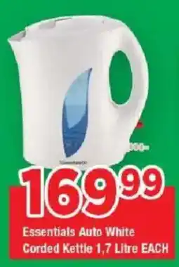 OK Grocer Essentials Auto White Corded Kettle offer