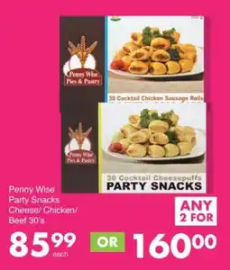 Save Hyper Penny Wise Party Snacks Cheese/ Chicken/ Beef offer