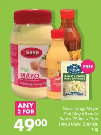 Save Hyper Save Tangy Mayo/ Peri Mayo/ Tomato Sauce offer