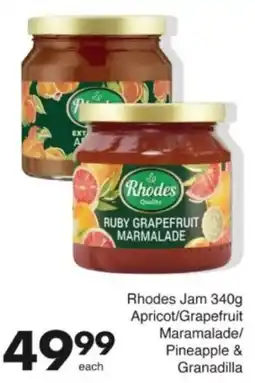 Save Hyper Rhodes Jam Apricot/ Grapefruit Maramalade/ Pineapple & Granadilla offer