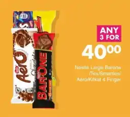 Save Hyper Nestle Large Barone /Tex/ Smarties/ Aero/ Kitkat 4 Finger offer