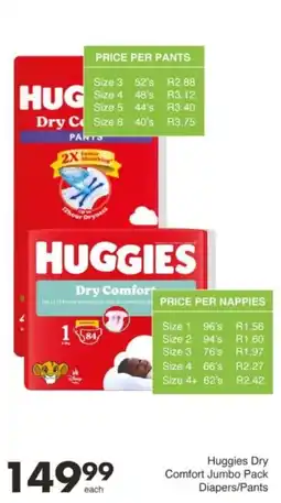 Save Hyper Huggies Dry Comfort Jumbo Pack Diapers/ Pants offer