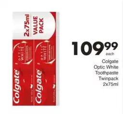Save Hyper Colgate Optic White Toothpaste Twinpack offer
