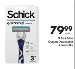 Save Hyper Schick Men Quattro Disposable Razors offer