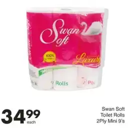 Save Hyper Swan Soft Toilet Rolls 2Ply Mini offer
