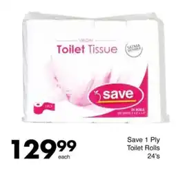 Save Hyper Save 1 Ply Toilet Rolls offer
