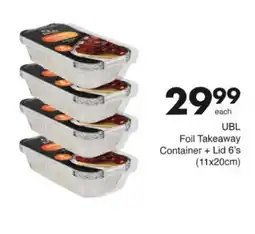 Save Hyper UBL Foil Takeaway Container + Lid offer