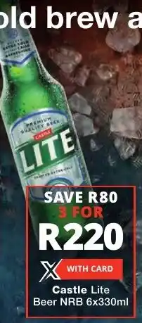 Checkers Liquor Shop Castle Lite Beer NRB offer