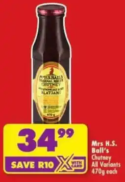 Shoprite Mrs H.S. Ball's Chutney All Variants offer