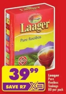 Shoprite Laager Pure Rooibos Teabags offer