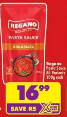 Shoprite Regano Pasta Sauce All Variants offer