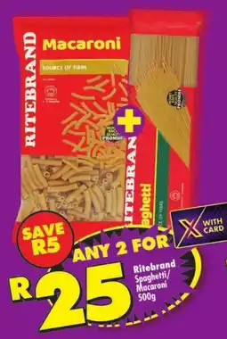 Shoprite Ritebrand Spaghetti/ Macaroni offer