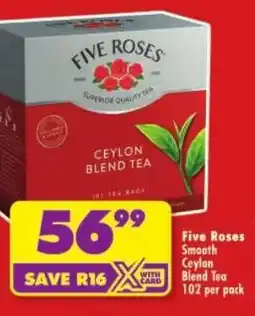Shoprite Five Roses Smooth Ceylon Blend Tea offer