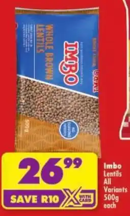 Shoprite Imbo Lentils All Variants offer