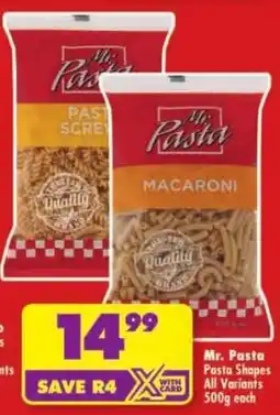 Shoprite Mr. Pasta Pasta Shapes All Variants offer