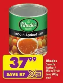 Shoprite Rhodes Smooth Apricot/ Mixed Fruit Jam offer