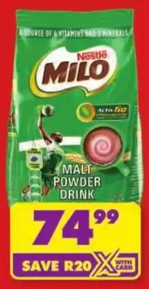 Shoprite Nestlé Milo Malt Powder Drink offer