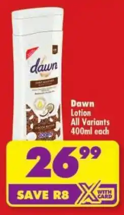 Shoprite Dawn Lotion All Variants offer