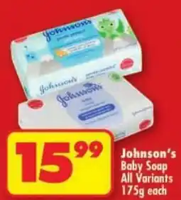 Shoprite Johnson's Baby Soap All Variants offer