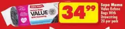 Shoprite Supa Mama Value Refuse Bags With Drawstring offer