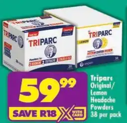 Shoprite Tripar Original/ Lemon Headache Powders offer