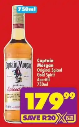 Shoprite Captain Morgan Original Spiced Gold Spirit Aperitif offer