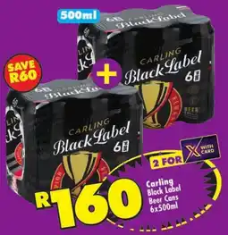 Shoprite Carling Black Label Beer Cans offer