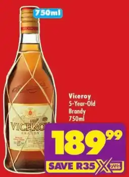Shoprite Viceroy 5-Year-Old Brandy offer