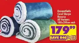 Shoprite Essentials Coral Sherpa Reverse All Variants offer