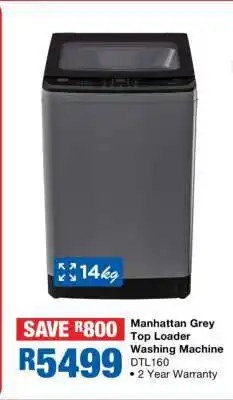 OK Furniture Defy Manhattan Grey Top Loader Washing Machine offer