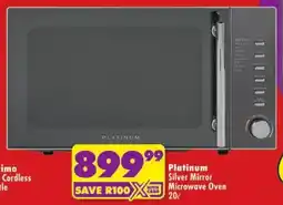 Shoprite Platinum Silver Mirror Microwave Oven offer