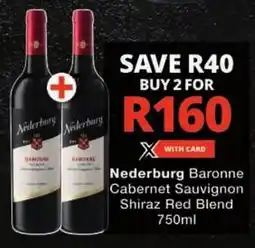 Checkers Nederburg Baronne Cabernet Sauvignon Shiraz Red Blend offer