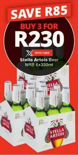 Checkers Stella Artois Beer NRB offer