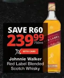 Checkers Johnnie Walker Red Label Blended Scotch Whisky offer