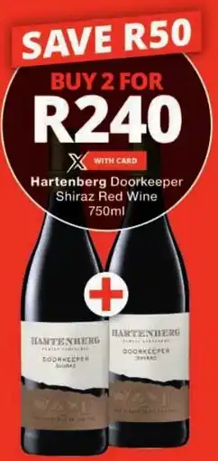 Checkers Hartenberg Doorkeeper Shiraz Red Wine offer