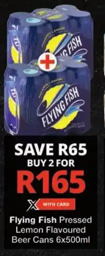 Checkers Flying Fish Pressed Lemon Flavoured Beer Cans offer