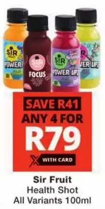 Checkers Sir Fruit Health Shot All Variants offer