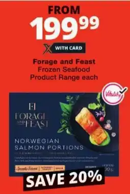 Checkers Forage and Feast Frozen Seafood Product Range offer