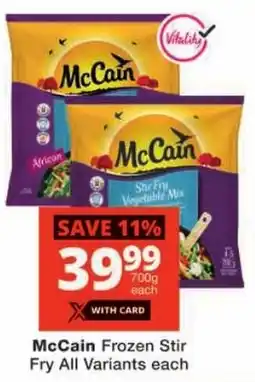 Checkers McCain Frozen Stir Fry All Variants offer