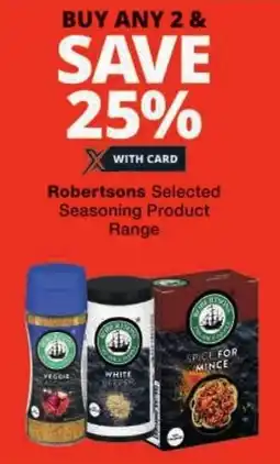 Checkers Robertsons Selected Seasoning Product Range offer