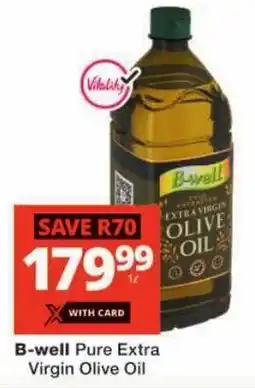 Checkers B-well Pure Extra Virgin Olive Oil offer