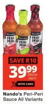 Checkers Nando's Peri-Peri Sauce All Variants offer
