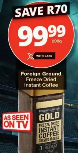 Checkers Foreign Ground Freeze Dried Instant Coffee offer